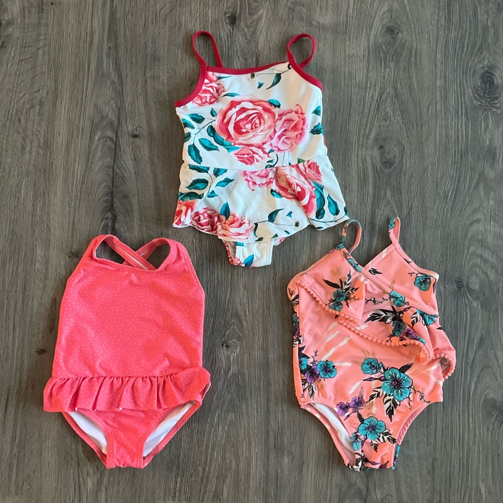 Baby Girl Swimsuits Bundle 3 Pack 12 Months